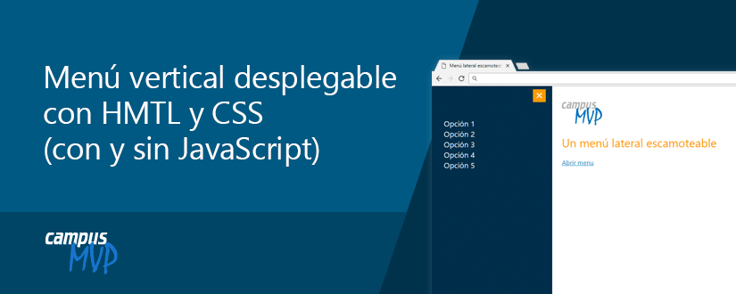 Menu vertical desplecagble con HTML5 y CSS3 (con y sin JavaScript)