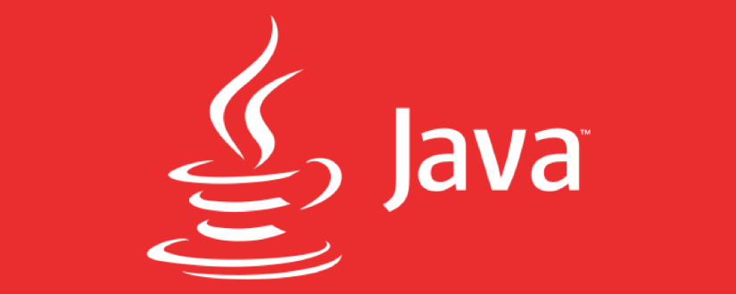 Imagen ornamental con el logo de Java sobre fondo rojo