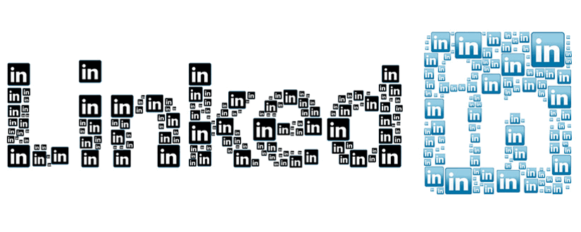 Imagen ornamental con el logo de LinkedIn