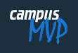 Logo de campusMVP sobre fondo azul oscuro