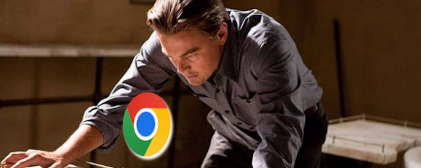 Leonardo de Caprio que no entiende nada cuando mira Chrome
