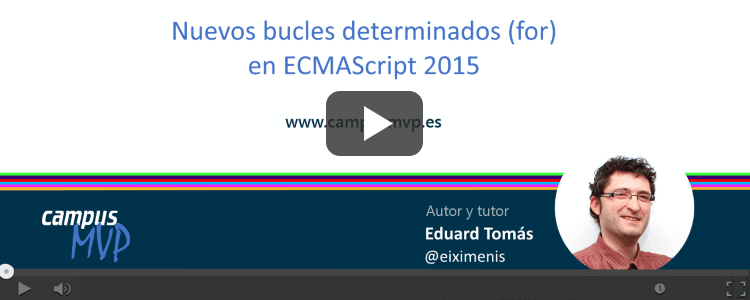 ECMAScript: Los bucles for-in y for-of