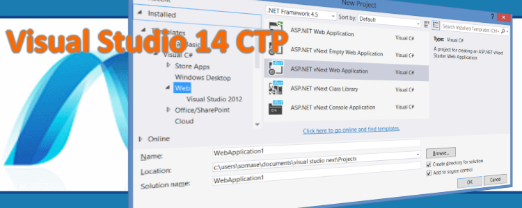 Visual Studio 14 Community Technology Preview lista para descargar