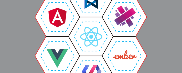 Logos de los principales frameworks JavaScript