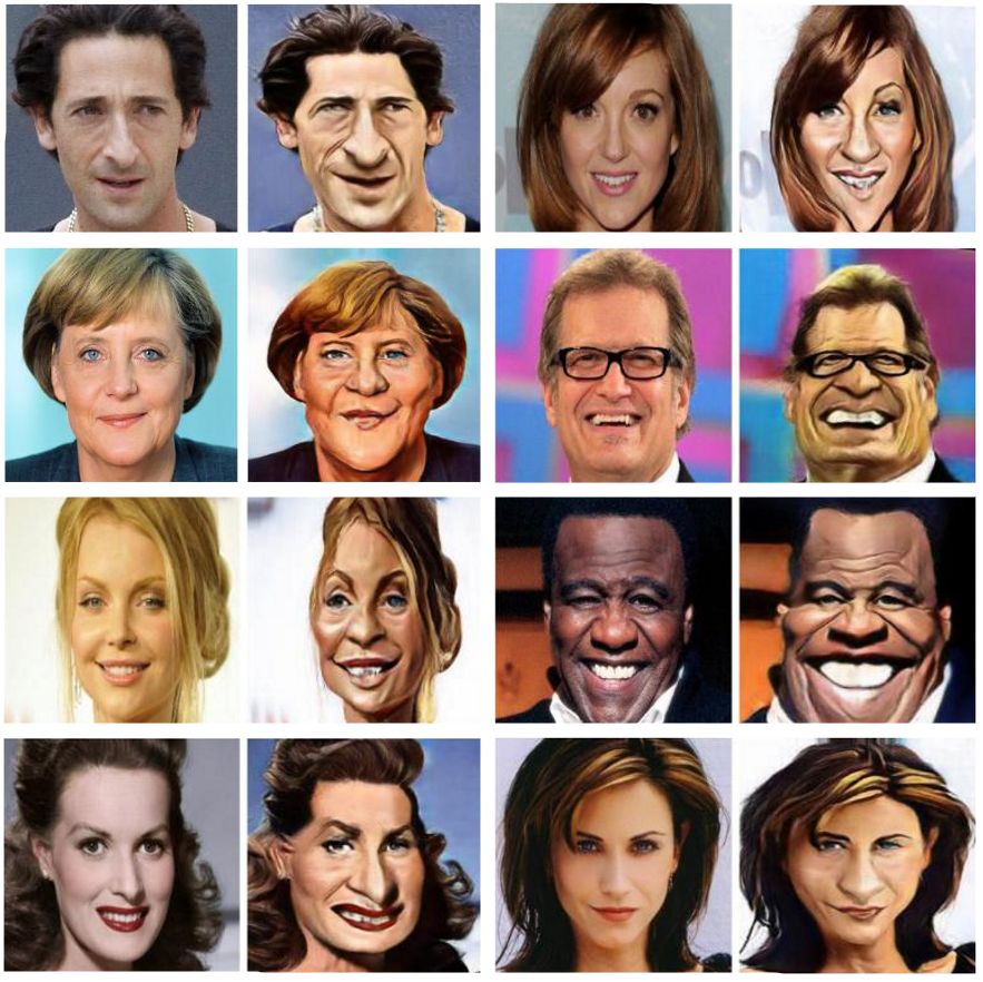Algunos ejemplos de caricaturas con personas famosas