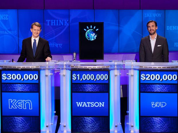 Los tres concursantes del episodio de Jeopardy! en el que participó Watson