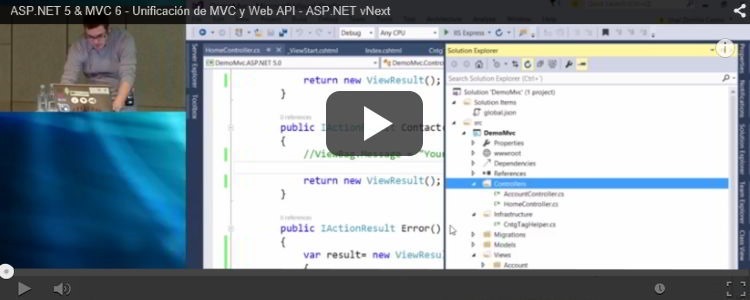 ASP.NET 5 & MVC 6 - Unificación de MVC y Web API en ASP.NET vNext