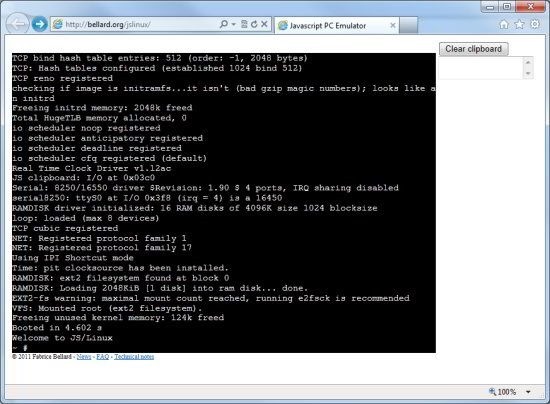 FRIKADAS: Emulador de Linux escrito en JavaScript