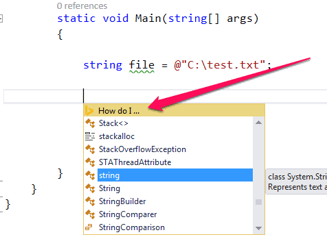 Búsqueda de código directamente desde Visual Studio